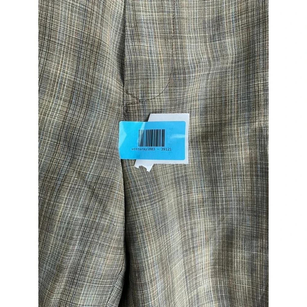 Tommy Bahama Linen‎ Silk Shorts Men's 38 Brown Plaid Dress Golf